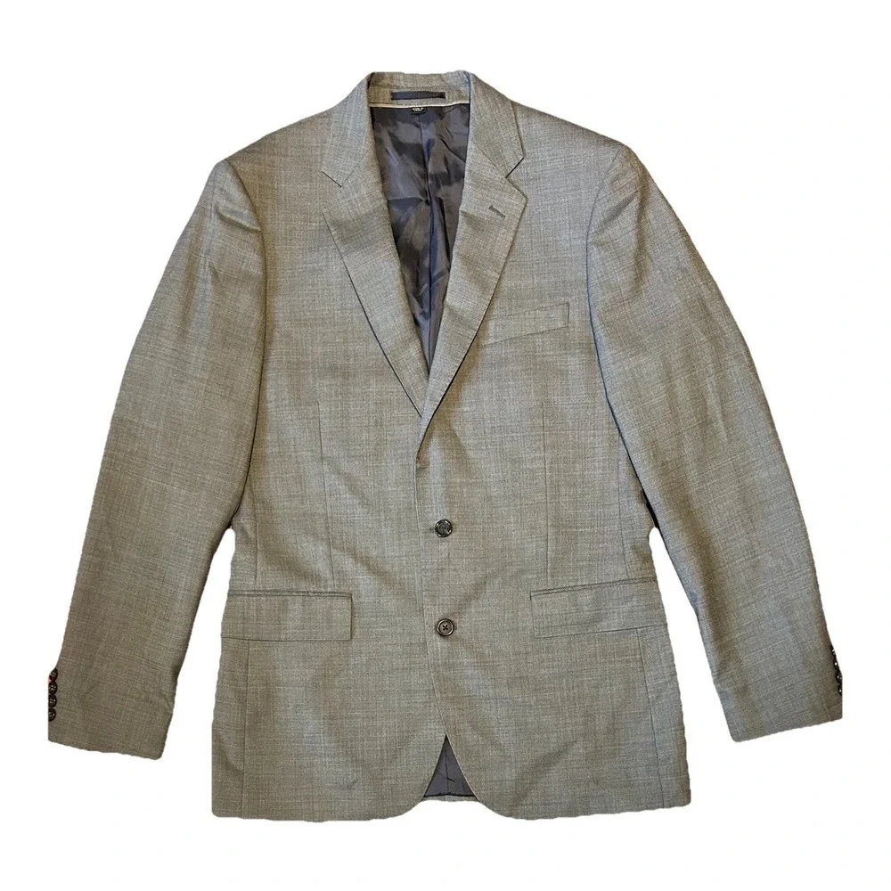J Crew Sport Coat‎ Mens 40 L Slim Ludlow Gray 4 Season Wool Blazer Jacket